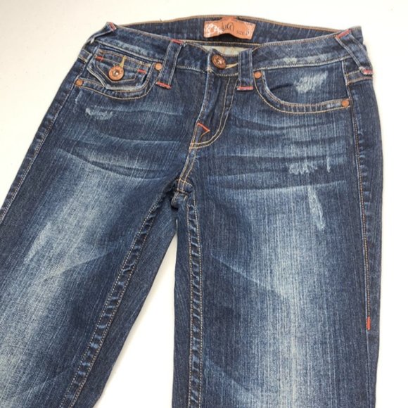 PREMIUM LUCCI STRAIGHT FLAP POCKET JEANS 0x32 LIKE NEW ❤️ - Picture 3 of 14